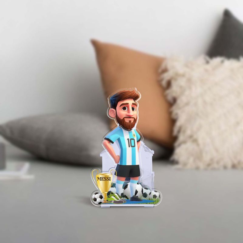 Personalized Caricature for Football Player with Shaking Head, Custom Face Photo Cutout Gift for Football Fans Solar Powered Moving Head Football Theme Return Gift Tabletop